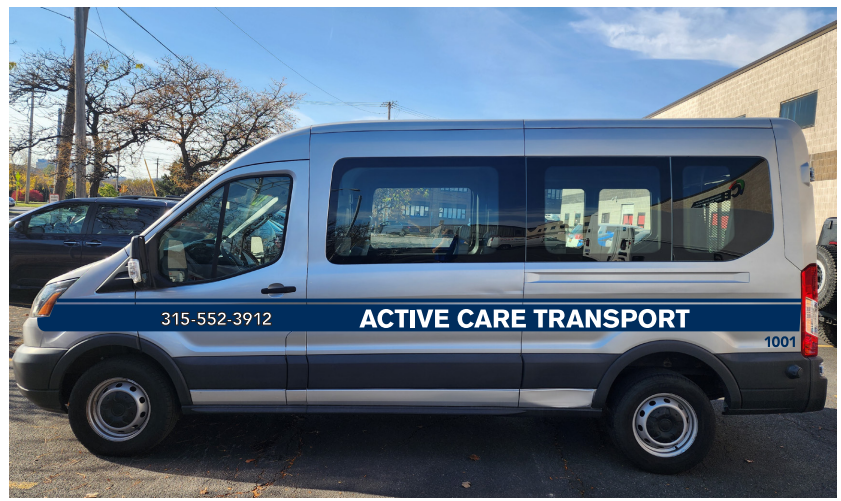 Realistic transport service image